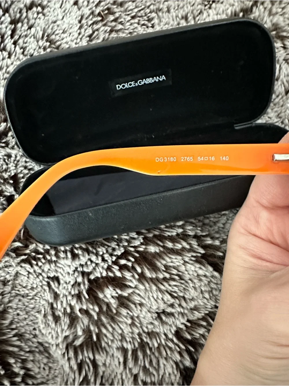 Dolce & Gabbana Orange and Multicolor Stripe Men’s Sunglasses